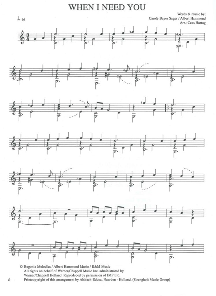 Popsongs For Classical Guitar 4